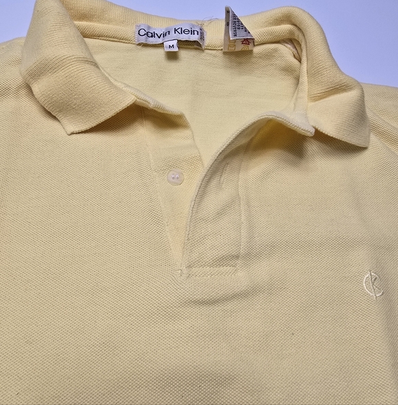 Calvin Klein Med Light Yellow Short-Sleeve Polo - Picture 3 of 5